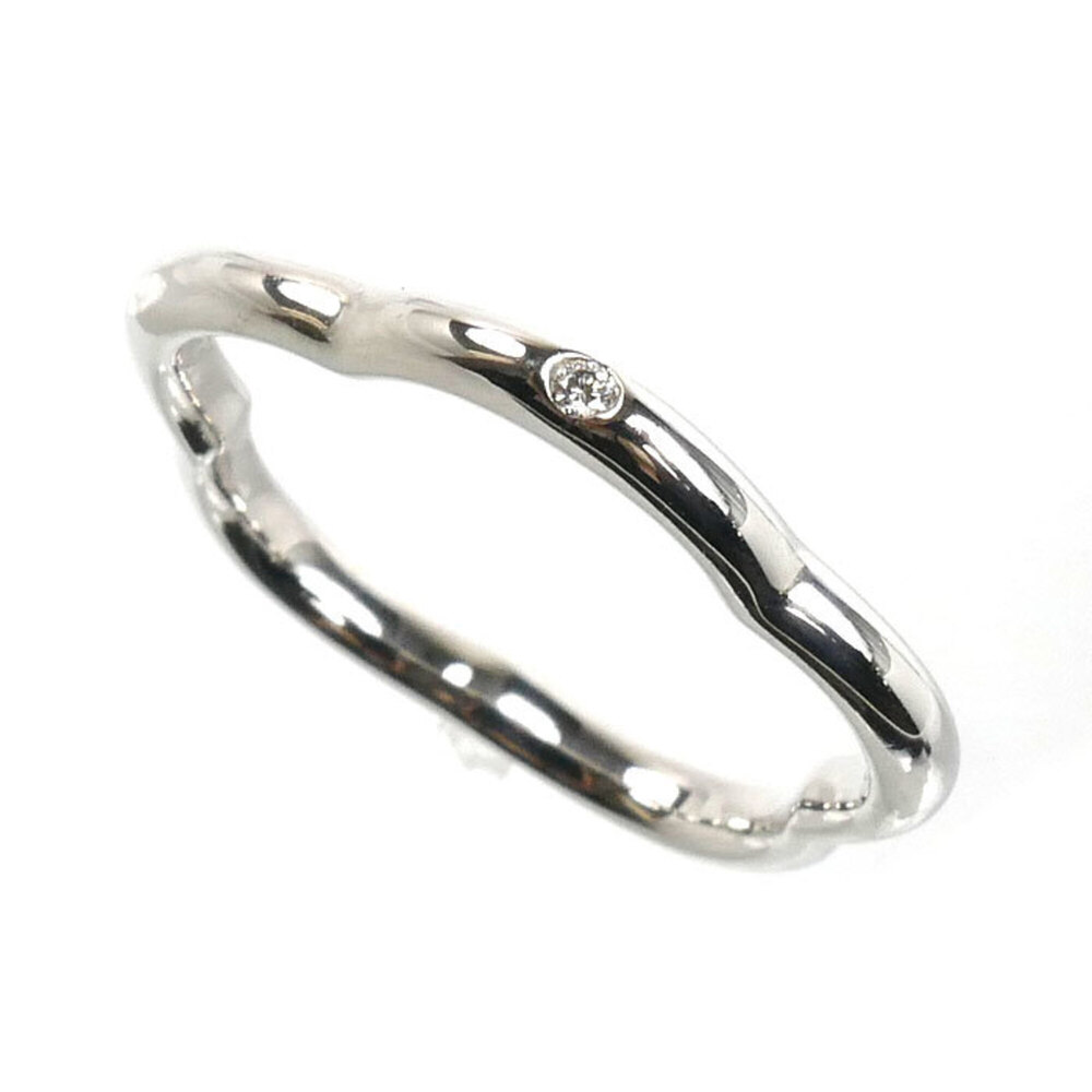 CHANEL Authentic 18k Silver Diamond Ring